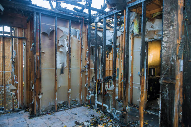 Professional Fire Damage Removal technician working in Marion, NC